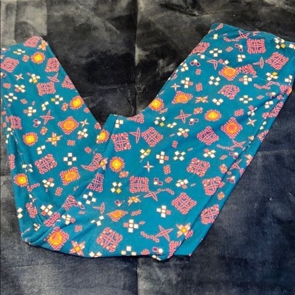 LuLaRoe Pants - LuLaRoe Green/Pink 2/$25